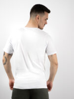 T-Shirt Slim Fit Mε Στάμπα Λευκό