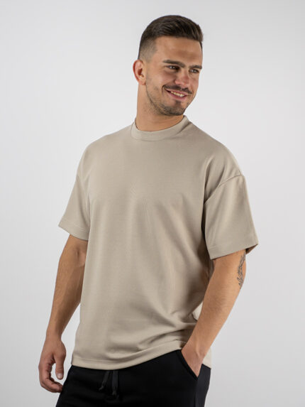 T-Shirt Καλαμπόκι Oversized Μπέζ