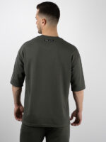 T-Shirt Oversized Μονόχρωμο Λαδί