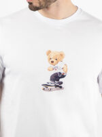 T-Shirt Regular Fit Skate Bear Λευκό