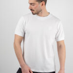 T-Shirt Regular Fit Mονόχρωμη Λευκό