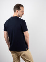 T-Shirt Regular Fit Mονόχρωμη Μπλέ