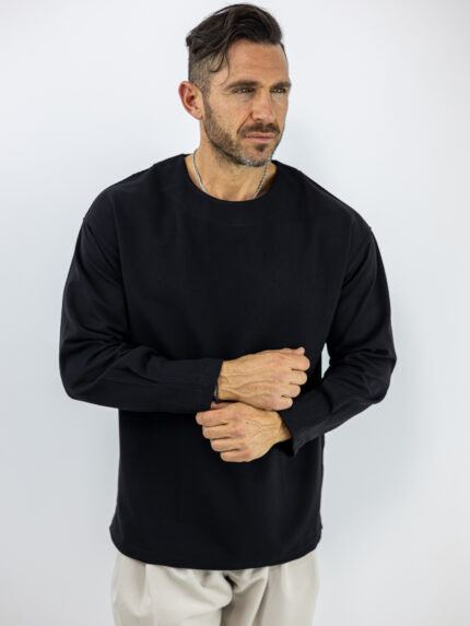 Μπλούζα Μονόχρωμη & Μανίκη Πιέτα