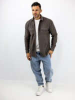 ΠΟΥΚΑΜΙΣΟ Μάλινο Slim Fit Γκρι