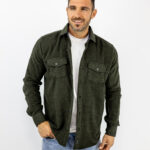 Πουκάμισο Μάλινο Slim Fit Λαδί