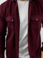 Πουκάμισο Μάλινο Slim Fit Μπορντό