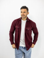 Πουκάμισο Μάλινο Slim Fit Μπορντό