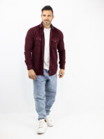 Πουκάμισο Μάλινο Slim Fit Μπορντό