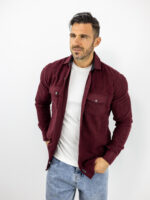 Πουκάμισο Μάλινο Slim Fit Μπορντό