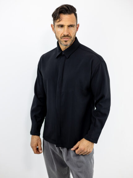 Πουκάμισο Regular Fit Μαύρο