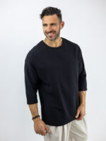 T-Shirt Oversized 3/4 Μονόχρωμο