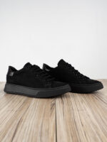 Παπούτσι Δερμάτινο άνετη Γραμμή Μαύρο