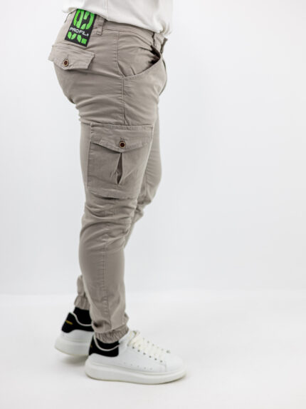 Cargo Slim Fit & Λάστιχο Μπέζ