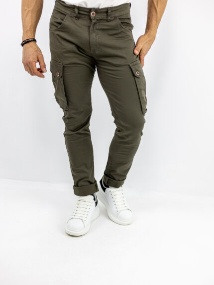 Cargo Slim Fit Λαδί