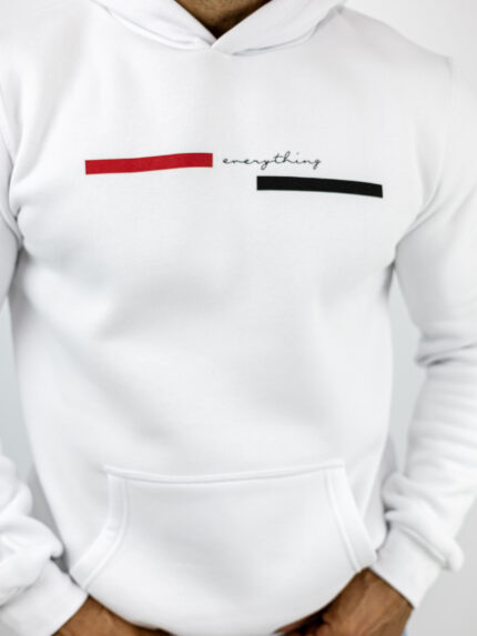 Φούτερ Everything & Kουκούλα Λευκό