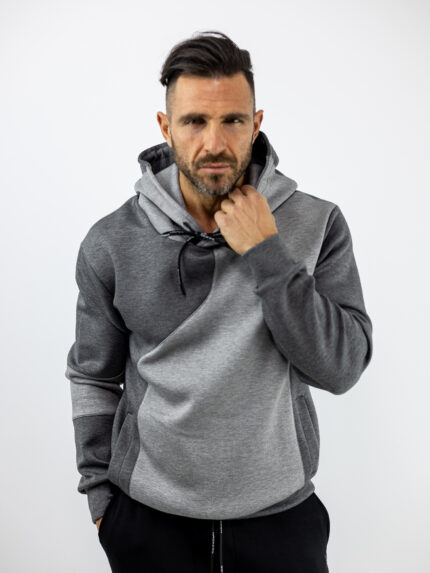 Φούτερ Δίχρωμο Regular Fit Γκρί