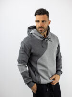 Φούτερ Δίχρωμο Regular Fit Γκρί