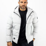 Μπουφάν Regular Fit & Κουκούλα Αποσπώμενη Γκρί