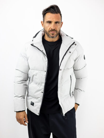 Μπουφάν Regular Fit & Κουκούλα Αποσπώμενη Γκρί