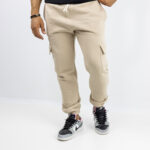 Παντελόνι Φόρμας Cargo & Λάστιχο Κάτω Μπέζ