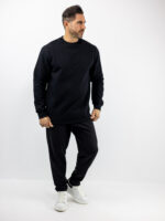 Μπλούζα Regular Fit Μονόχρωμη Μαύρη