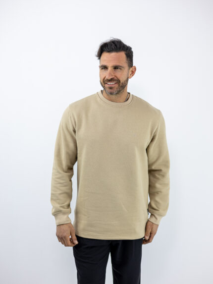 Μπλούζα Regular Fit Μονόχρωμη Μπέζ