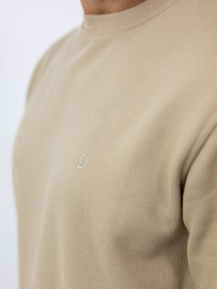 Μπλούζα Regular Fit Μονόχρωμη Μπέζ