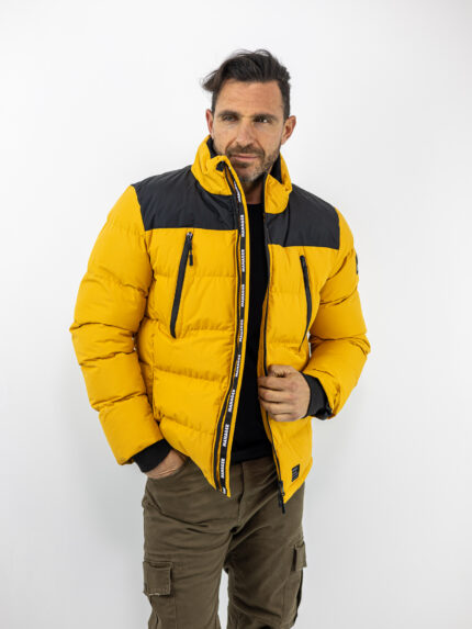 Μπουφάν Regular Fit Puffer Κίτρινο