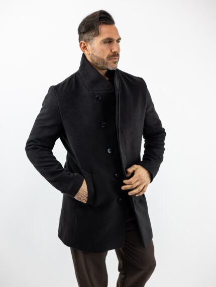 Παλτό Slim Fit Mondi Μαύρο