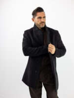 Παλτό Slim Fit Mondi Μαύρο