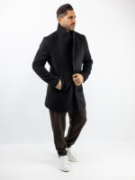 Παλτό Slim Fit Mondi Μαύρο