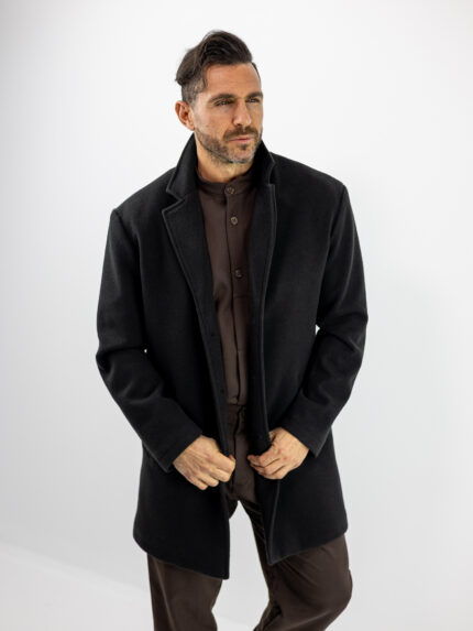 Παλτό Regular Fit Biagi Μαύρο