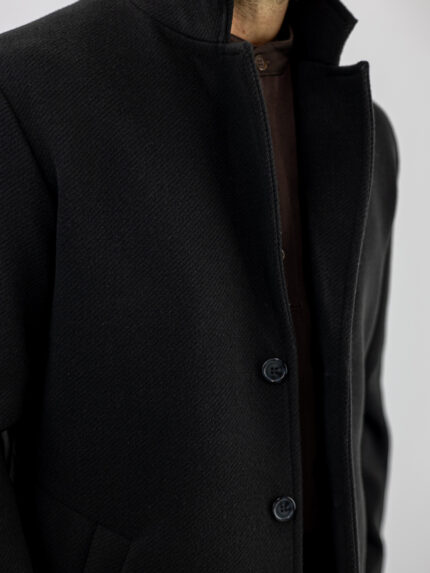 Παλτό Regular Fit Biagi Μαύρο