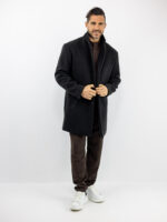 Παλτό Regular Fit Biagi Μαύρο