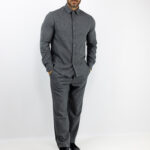 Παντελόνι Jogger Loose Fit & Πουκάμισο Regular Fit Γκρί