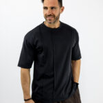 T-Shirt Oversized Μονόχρωμο Μαύρο