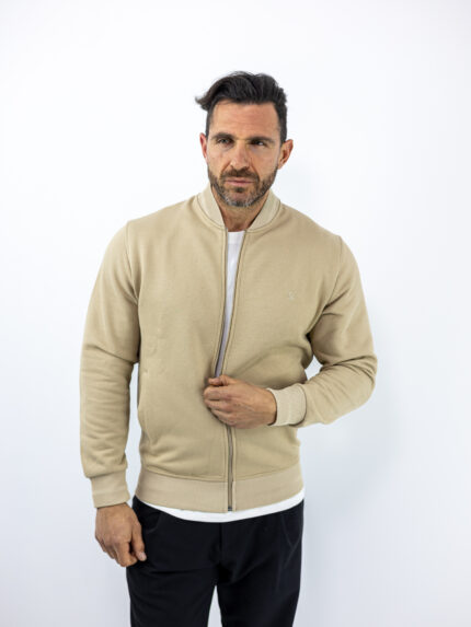 Ζακέτα Regular Fit Μονόχρωμη Μπέζ