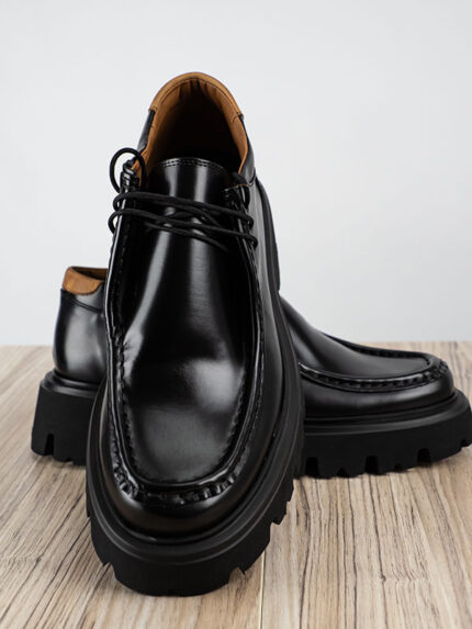 Παπούτσι Δερμάτινο άνετη Γραμμή Μαύρο