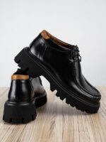 Παπούτσι Δερμάτινο άνετη Γραμμή Μαύρο