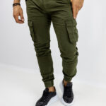 Παντελόνι Cargo Slim Fit Λαδί