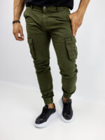 Παντελόνι Cargo Slim Fit Λαδί
