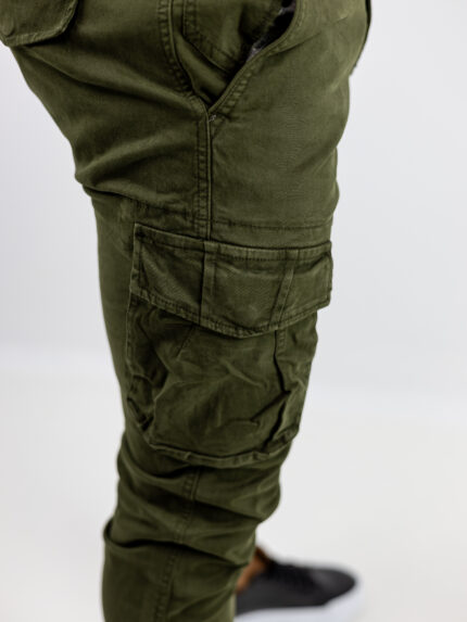 Παντελόνι Cargo Slim Fit Λαδί