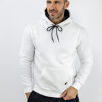 Φούτερ Καπιτονέ Regular Fit & Κουκούλα Λευκό