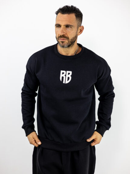 Φούτερ Μονόχρωμο & Στάμπα Πίσω Μαύρο