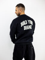 Φούτερ Μονόχρωμο & Στάμπα Πίσω Μαύρο