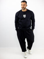 Φούτερ Μονόχρωμο & Στάμπα Πίσω Μαύρο