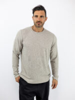 Μπλούζα Βάφλα Regular Fit Μπέζ