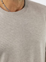 Μπλούζα Βάφλα Regular Fit Μπέζ