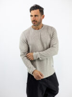 Μπλούζα Βάφλα Regular Fit Μπέζ