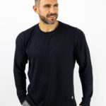 Μπλούζα Βάφλα Regular Fit Μαύρη